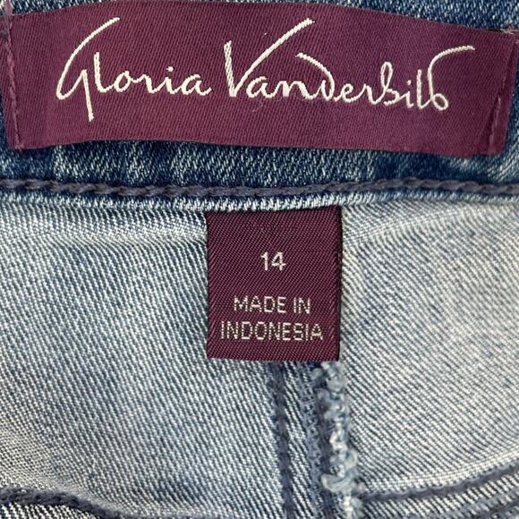 Gloria Vanderbilt Amanda Straight Leg, Stretch, Jeans Medium Wash/Rinse, Size 14 - Picture 6 of 16